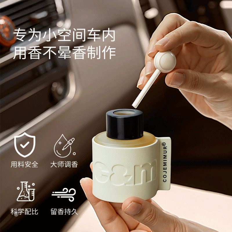 Home Fragrance Leather Diffuser - 50ml Hoogwaardige Lederen Auto Aromatherapie Essentiële