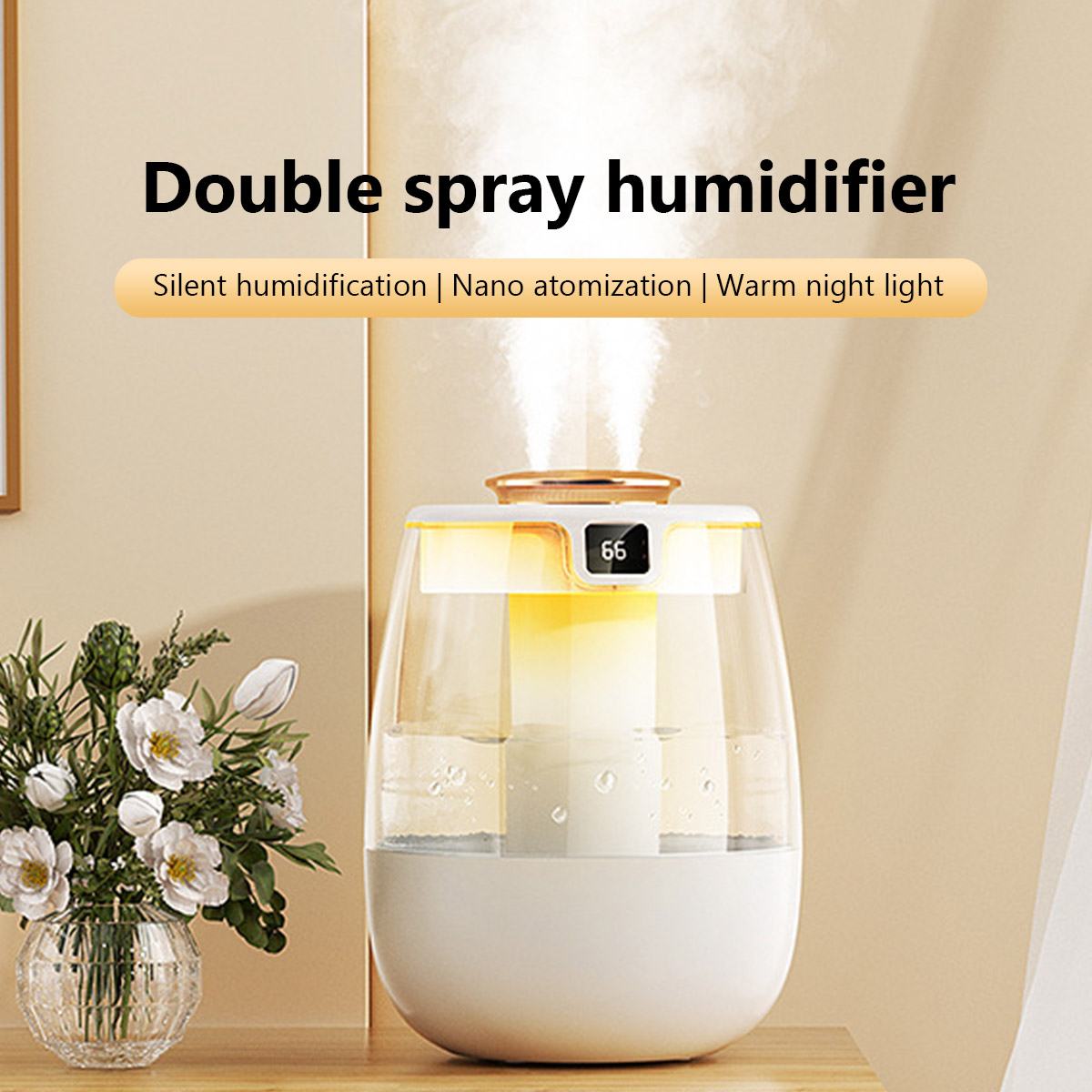 Home Fragrance Mist - 1.3L Luchtbevochtiger Dubbele Spray Poort Cool