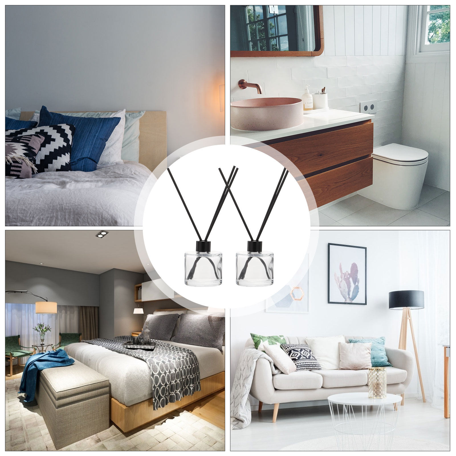 1Set Aromatherapie Flessen, He - Home Fragrance Leather Diffuser recensie en prijs