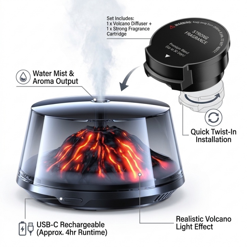 USB Auto Luchtverfrisser Volca - Home Fragrance Mist recensie en prijs